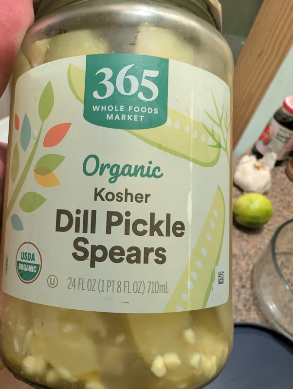 365 Whole Foods Market Organic Kosher Dill Pickle Spears review photo