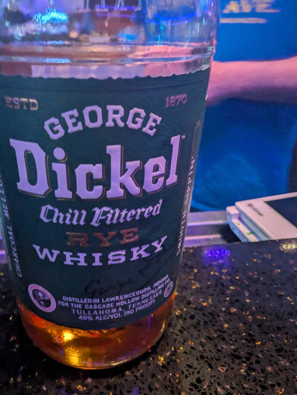 George Dickel chill filtered rye whiskey review photo